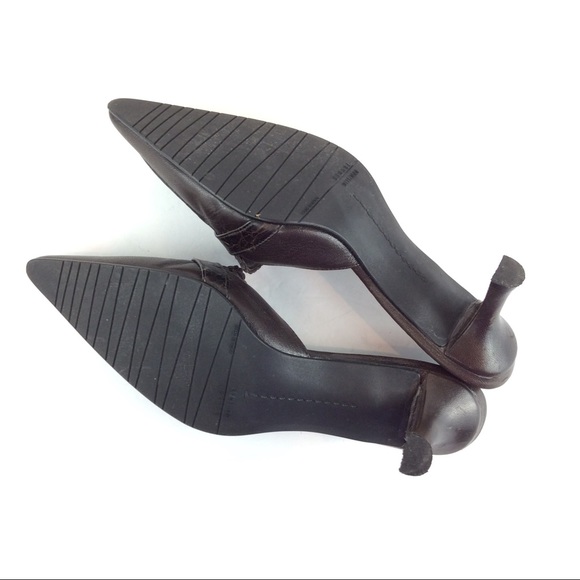 Stuart Weitzman Brown Leather Open Back Sandal - Picture 7 of 7